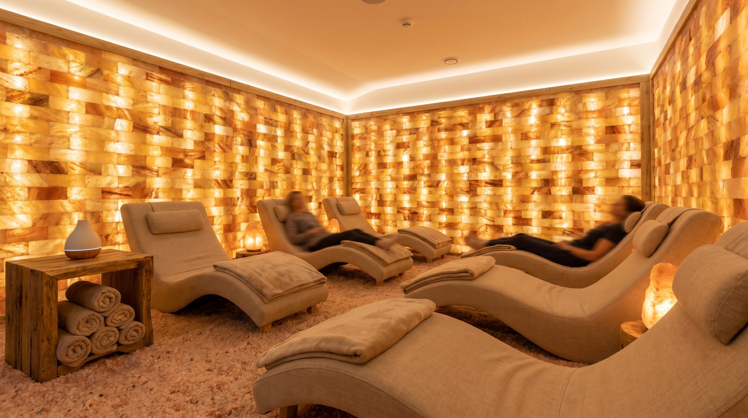 Salt therapy room interior