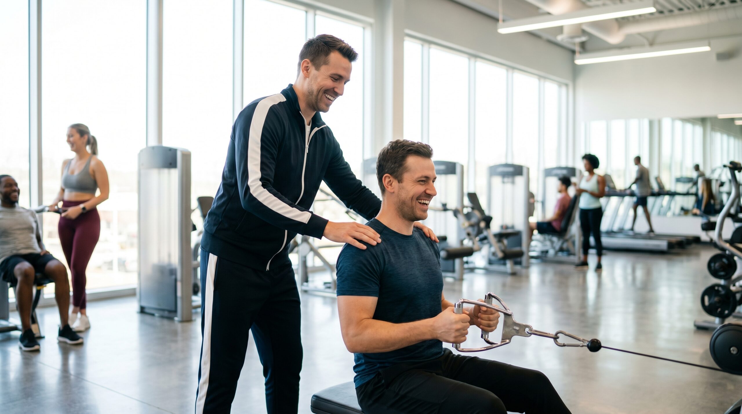 Person working out in a gym